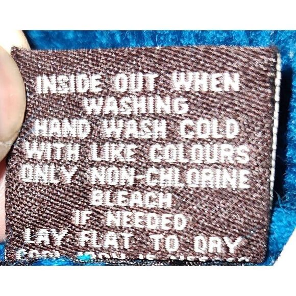 FEVER Sweater Dress Size Small Blue. Wool blend. Front pockets w buttons. - Picture 9 of 9